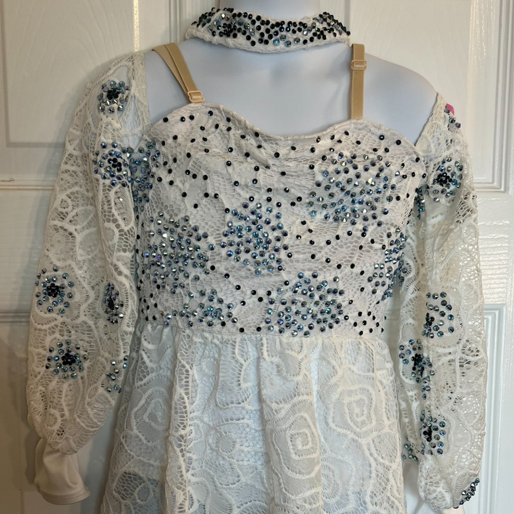 Brand new lC white lyrical dance costume
